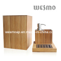 Compact Bamboo Bath Set (WBB0301A with waste basket)